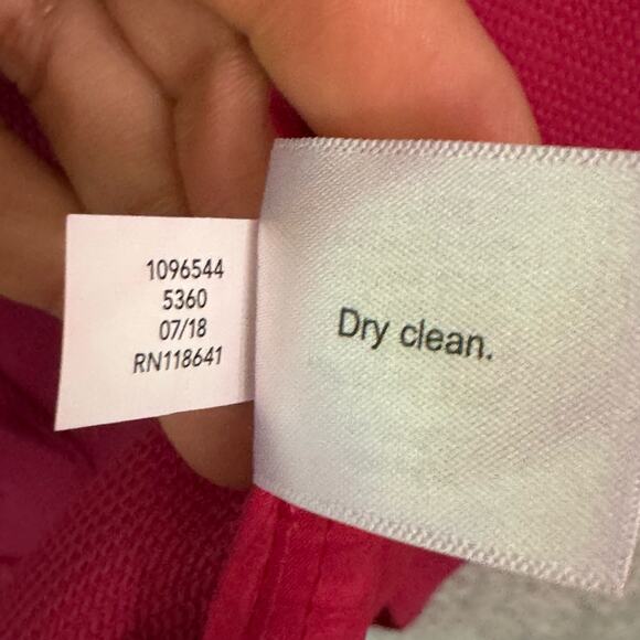 Lane Bryant Blazer 24 Fuchsia Pink Open Front Zip Pockets Mid Length 3/4 Sleeve - Picture 13 of 13